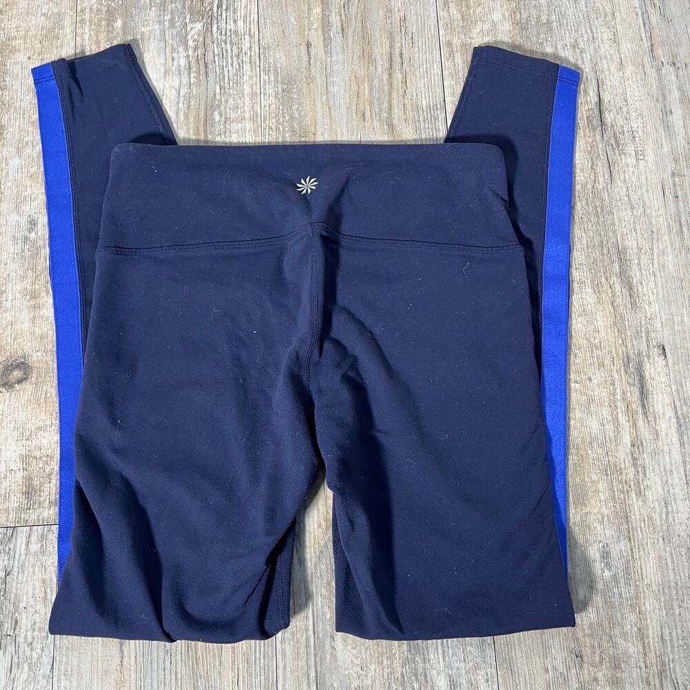 Athleta Leggings Women's  XS Navy and Blue Striped